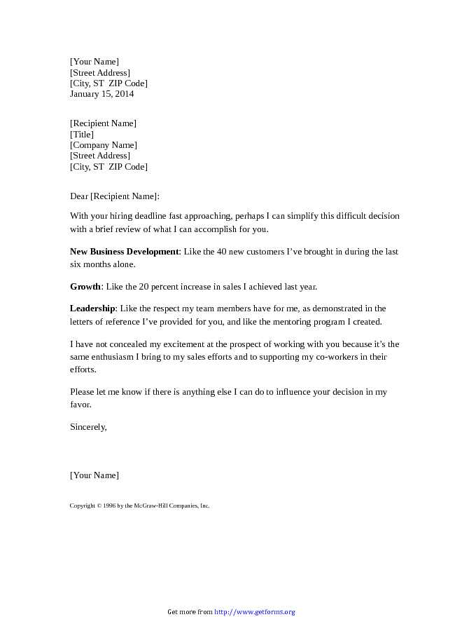 Resume Cover Letter for Sales Manager