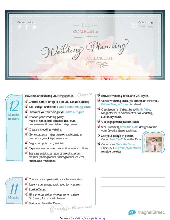 Wedding to do List 1