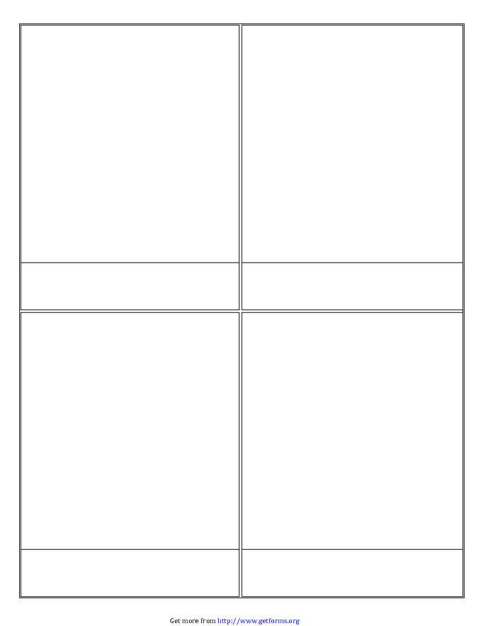 Comic Strip Templates - Big Squares