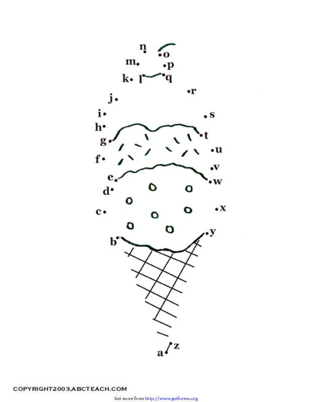 Dot to Dot: Ice Cream Cone (A-Z)