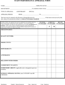 Performance Appraisal Form form