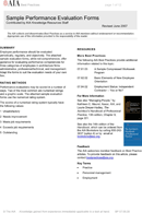 Sample Performance Evaluation Form form