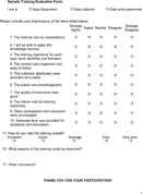 Sample Training Evaluation Form form