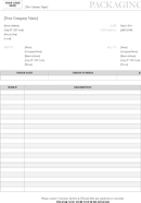 Packing Slip Template form