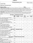 Training Evaluation Form form