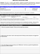 Employee Evaluation Template form