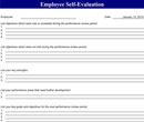 Employee Self Evaluation form