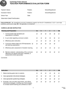 Teacher Evaluation Form 3 form