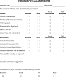 Workshop Evaluation Form 3 form