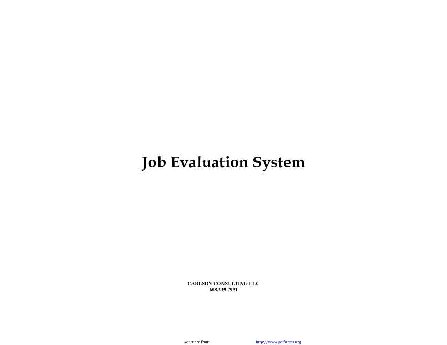 Job Evaluation Form 3