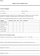 Course Evaluation Form 3 form