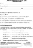 Job Performance Evaluation 2 form
