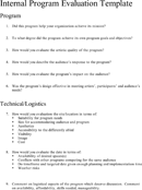Program Evaluation Template form