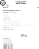 Army Memorandum Template 1 form