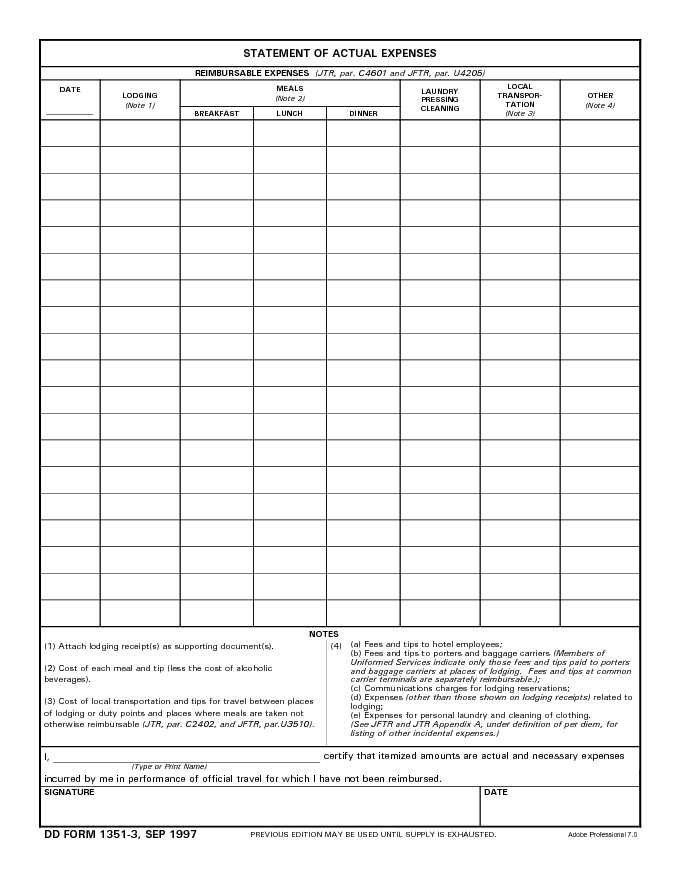 Dd Form 1351-3