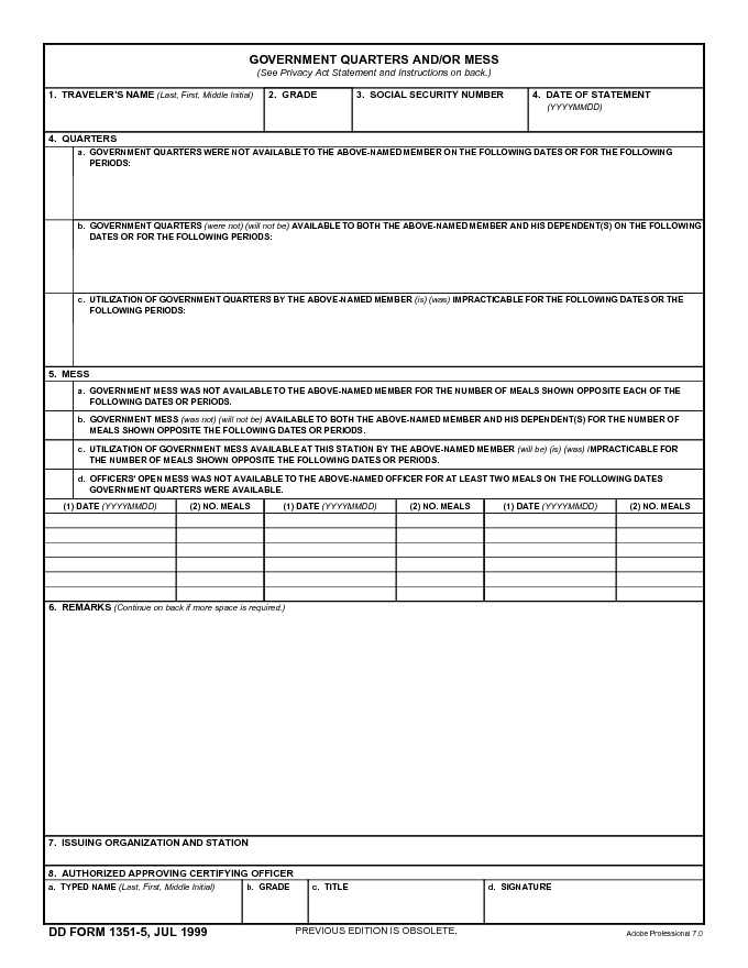 Dd Form 1351-5