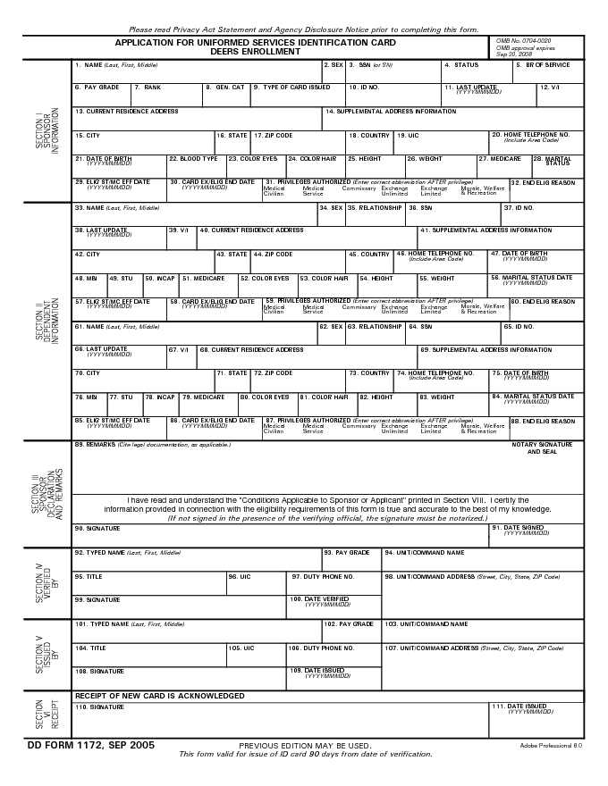 Dd Form 1172