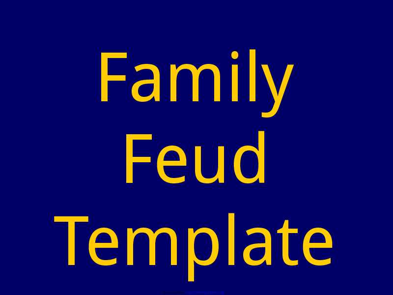 Family Feud Powerpoint Template 3