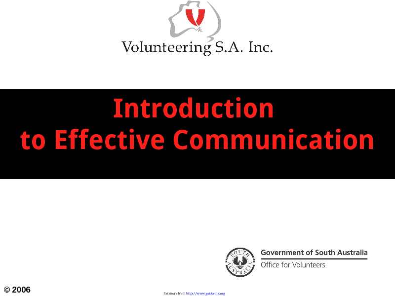 Introduction to Effective Communication Presentation