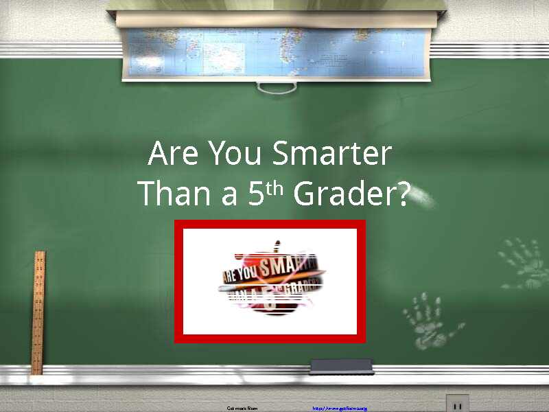 Smarter Than a 5th Grader Game Template