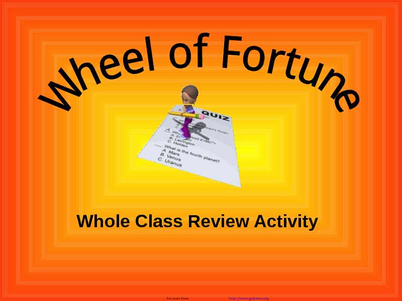 Wheel of Fortune Game Template