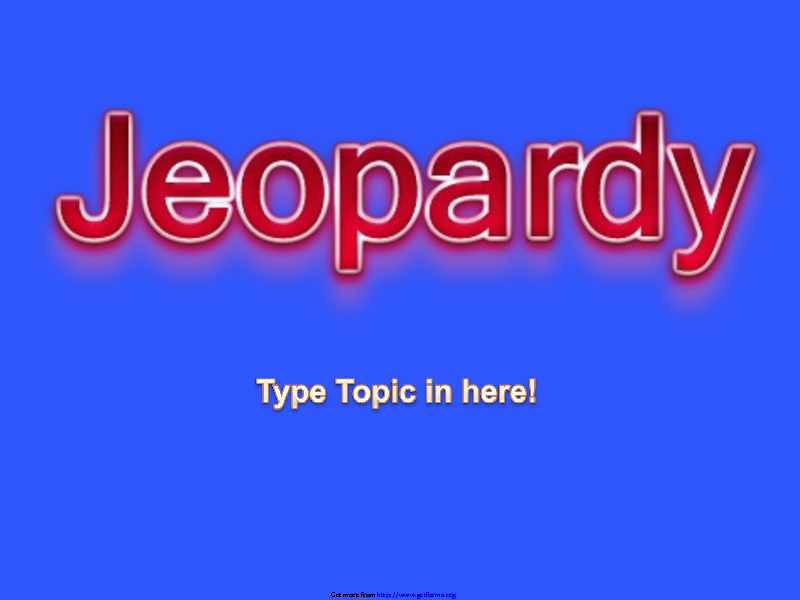 Basic Jeopardy Template