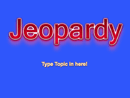 Basic Jeopardy Template form
