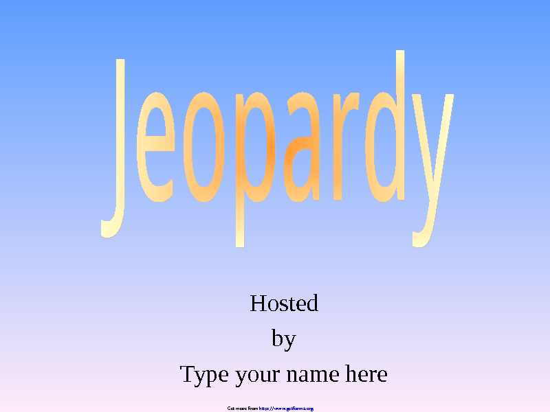 Jeopardy Powerpoint Template