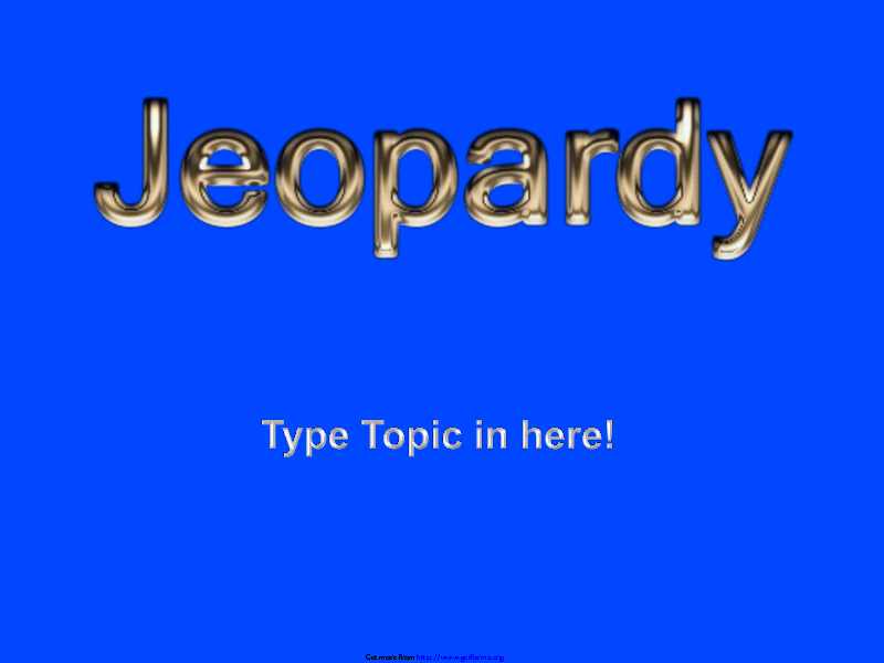 Jeopardy Template Design 1