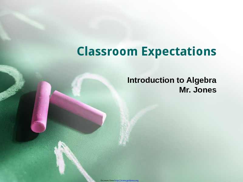 Classroom Expectations Presentation