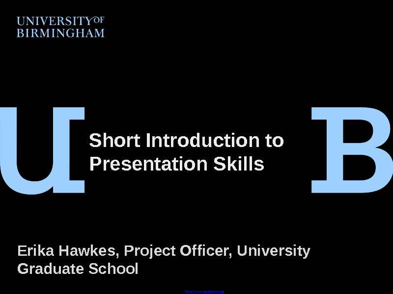 Introduction to Presentation Skills