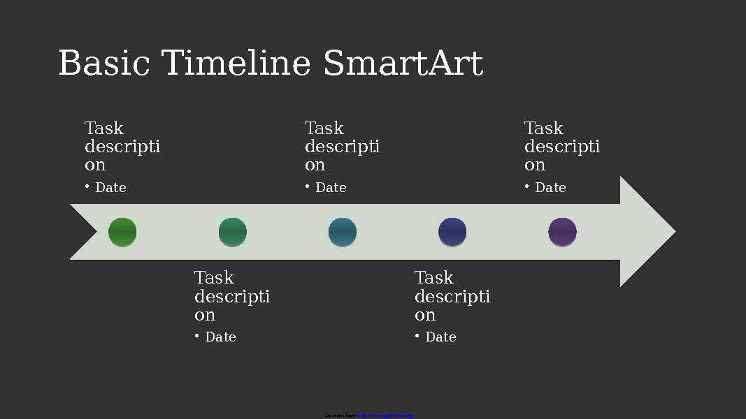 Business Timeline SmartArt Diagram Slide