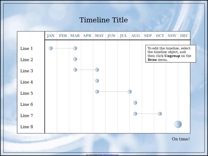 Timeline for Multi-tiered Twelve-month Project