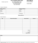 Blank Invoice Template 2 form