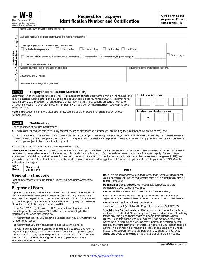 Form W-9