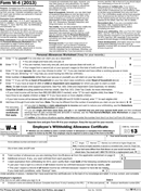 2013 W-4 Form form