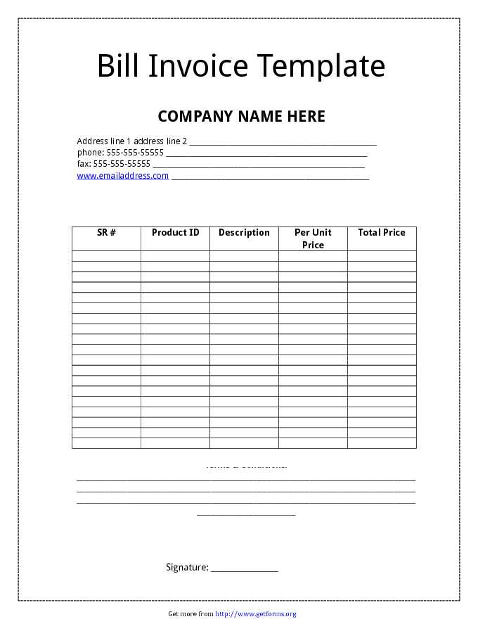 Billing Invoice Template 2