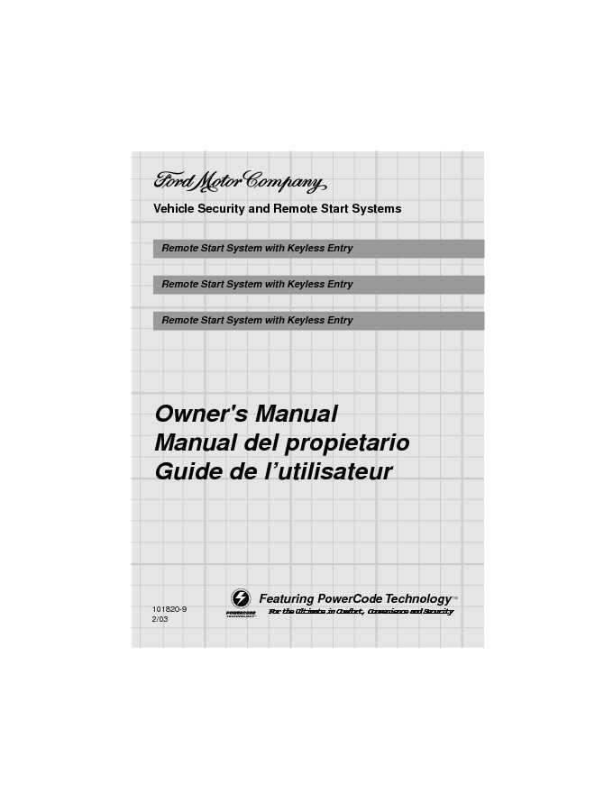 Ford Owners Manual Sample