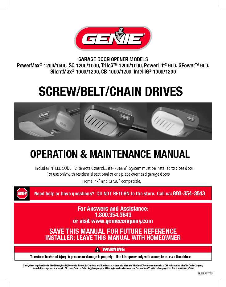 Genie Owners Manual Sample