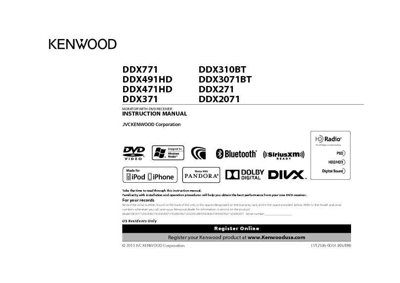 Kenwood Owners Manual Sample