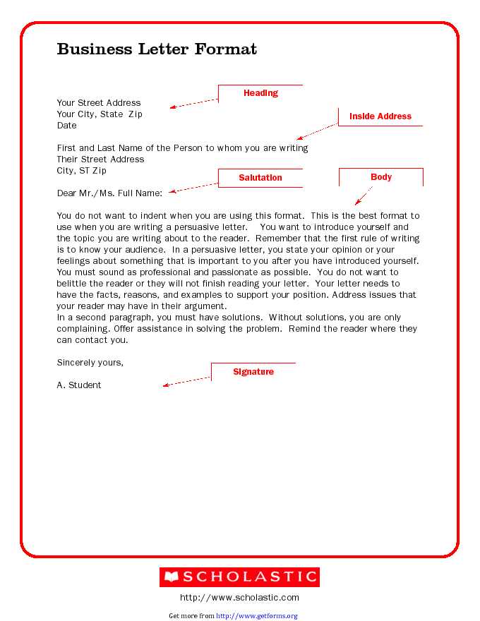 Business Letter Format