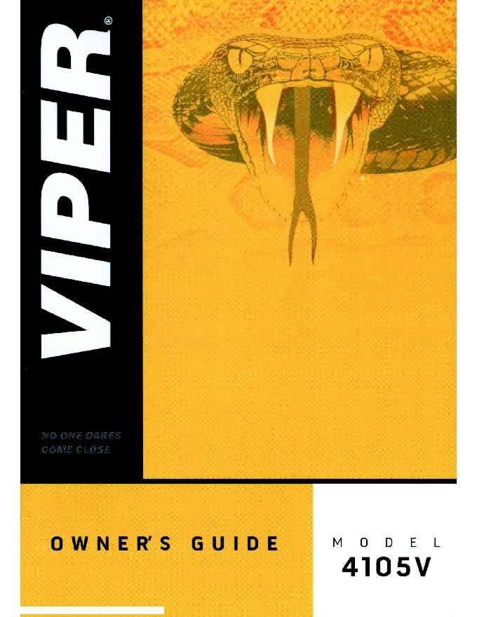 Viper Owners Manual Sample