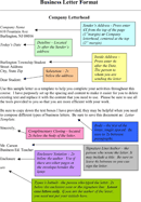 Sample Business Letter form