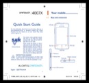 Alcatel OneTouch Quick Start Guide Sample form