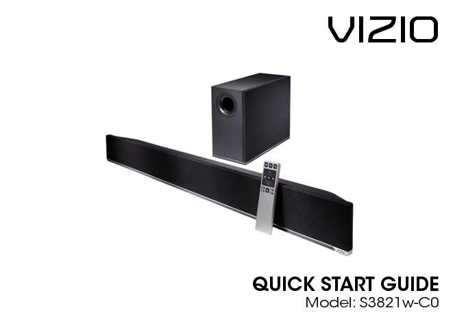 VIZIO Quick Start Guide Sample