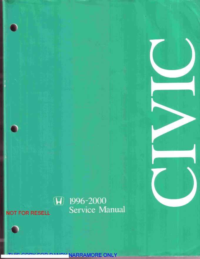 Honda Service Manual Sample