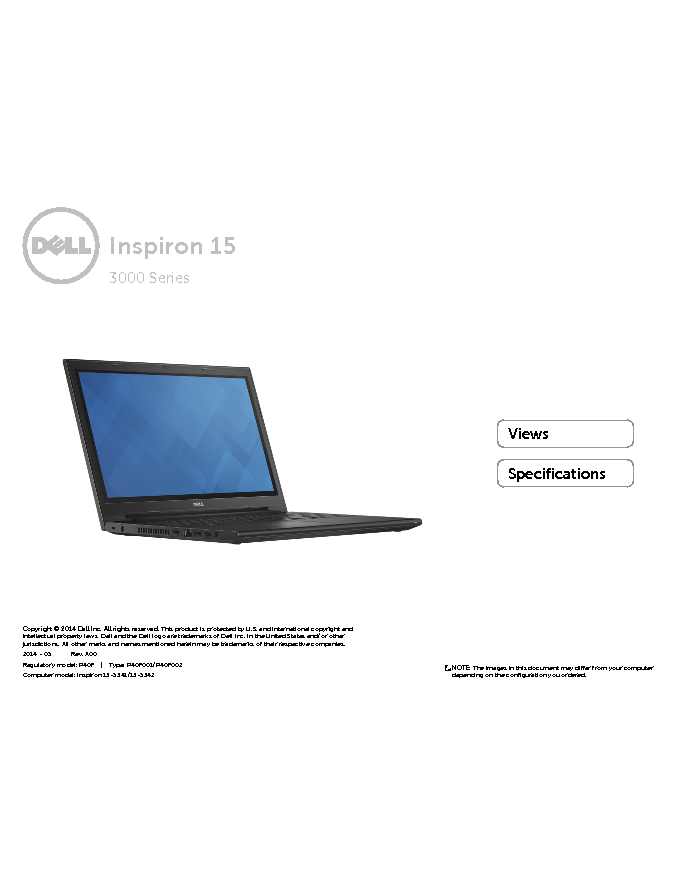 Dell Specifications Sample