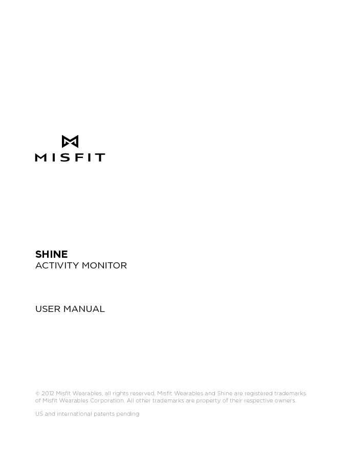 Misfit User Guide Sample