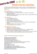 Sample job Interview Questions 1 form