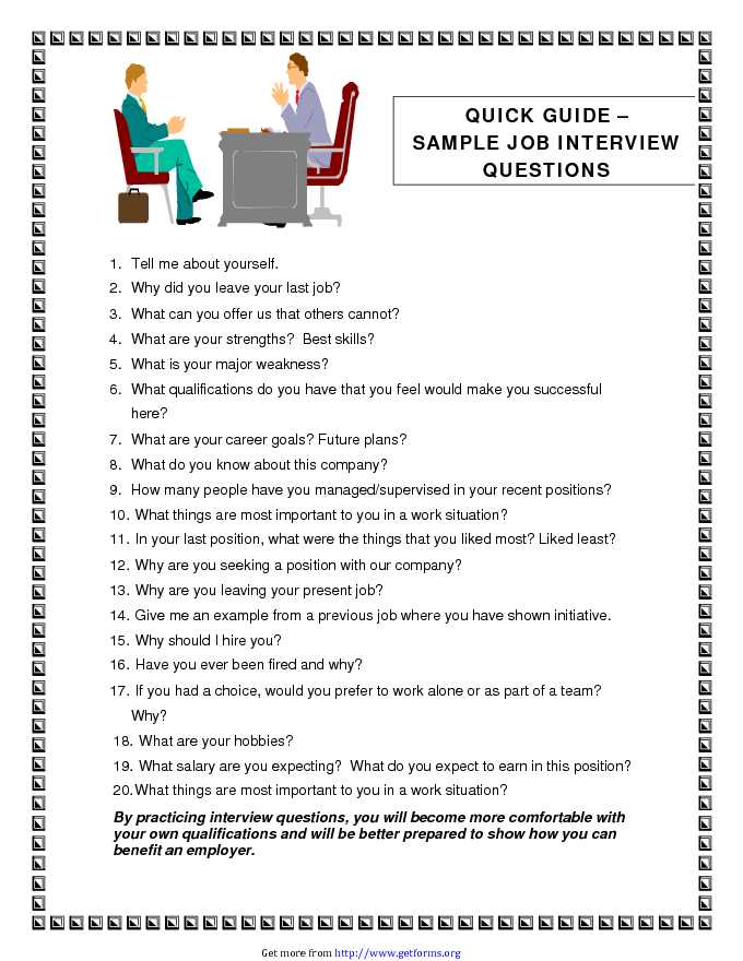 Sample job Interview Questions 2